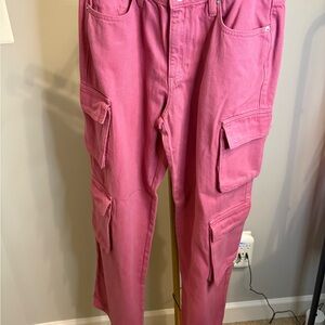 NWT Sneak Peek Fuchsia Cargo Women Jeans